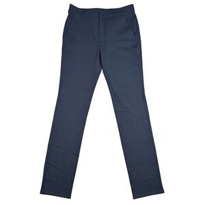 True Classic Chino Pants Mens 32x34 Navy Blue Slim Fit Stretch Comfort Trousers
